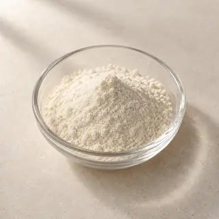 AI-generated illustration for a heat-treated, non-live postbiotic powder; not an actual supplied material or dose reference